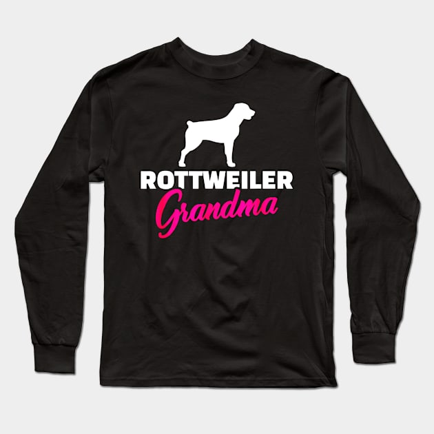 Rottweiler Grandma Long Sleeve T-Shirt by luckyboystudio